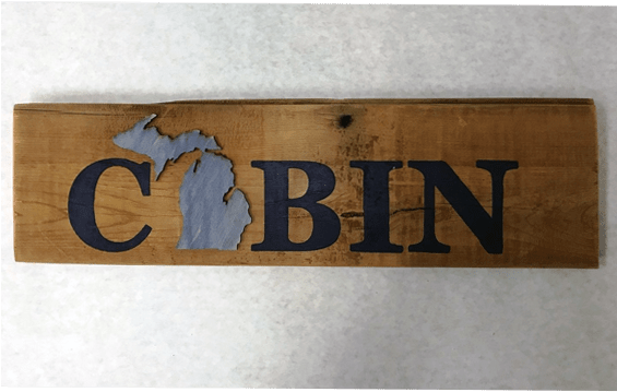 Cabin Rustic Sign This Unique Rustic Sign Is The Perfect - General Motors (564x564), Png Download