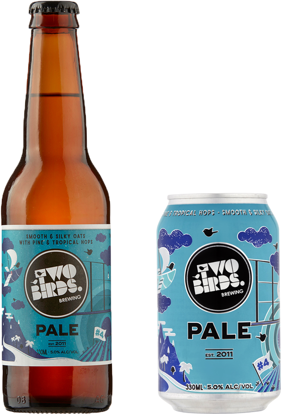 Two Birds Brewing Pale (900x900), Png Download