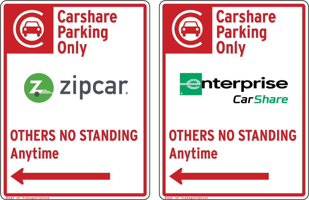 Curb Reg Signs - Enterprise Car Share (1125x750), Png Download