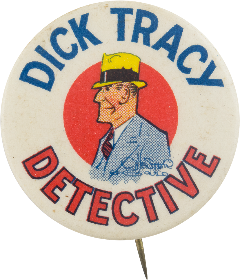 Dick Tracy Detective - Vintage Dick Tracy Detective Pinback Or Button (1000x1000), Png Download