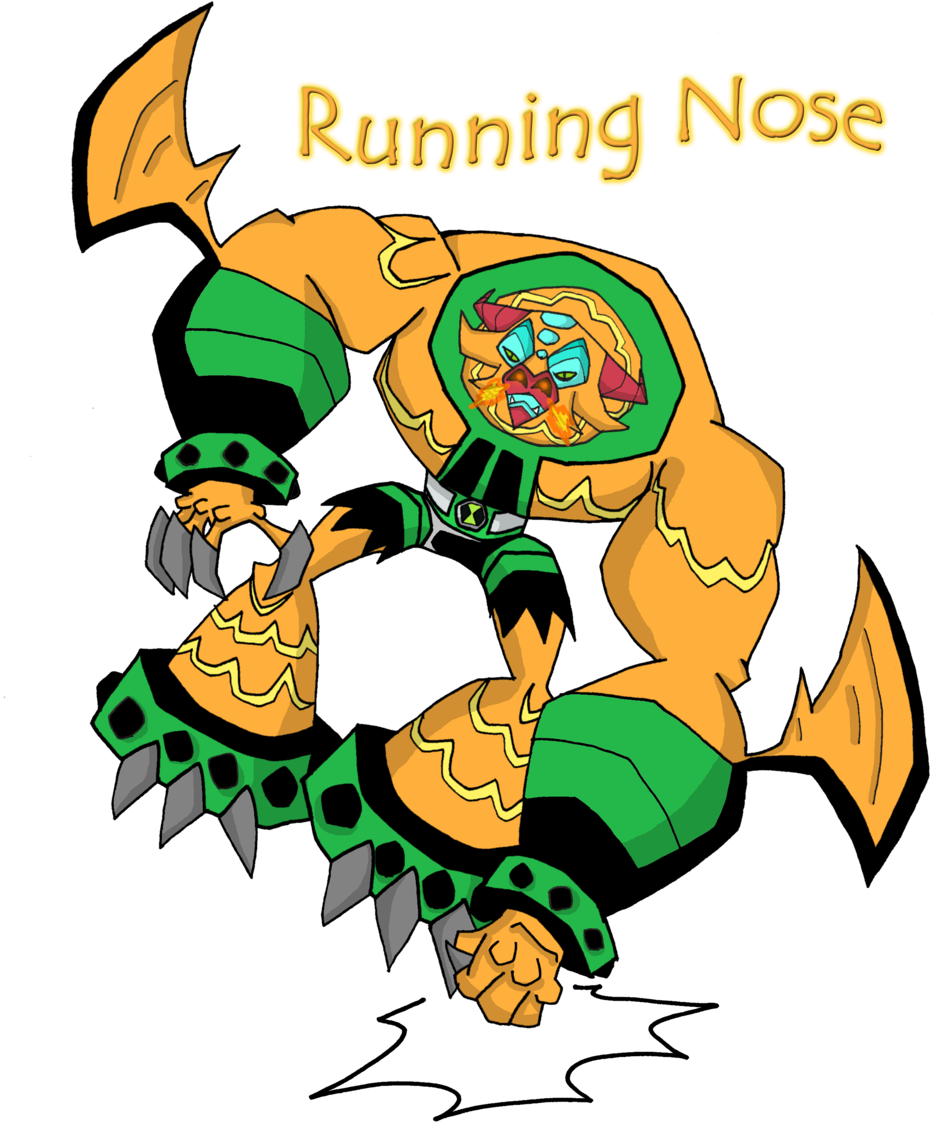 Running Nose - Ben 10 Omniverse Sandbox (2000x2369), Png Download