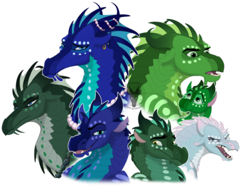 Wings - Wings Of Fire Seawing Royal Family (500x375), Png Download