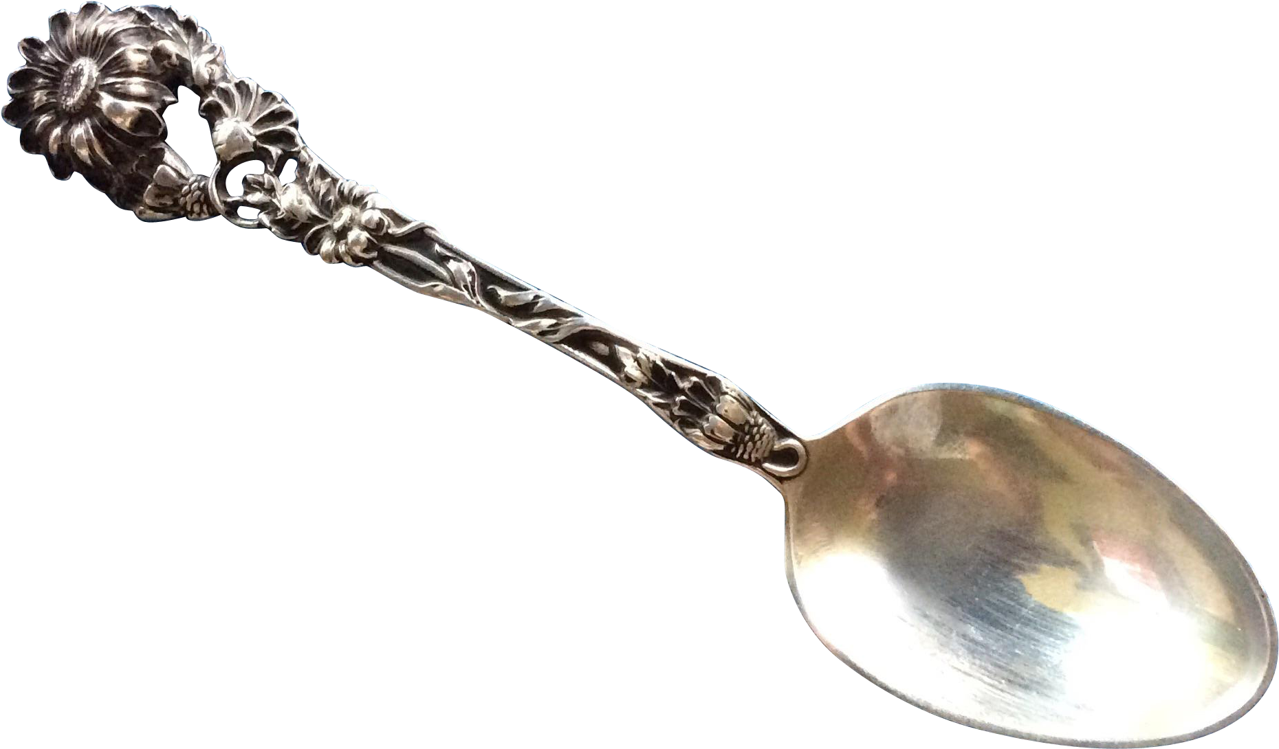 Art Nouveau Daisy Sterling Silver Spoon By Paye And - Spoon (1859x1859), Png Download