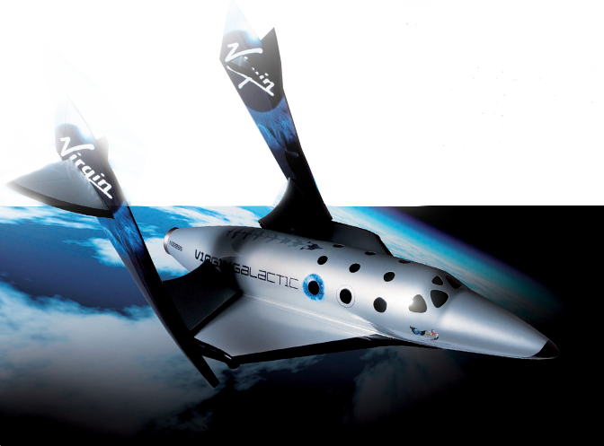 Jason - Virgin Galactic Plane Transparent (672x497), Png Download