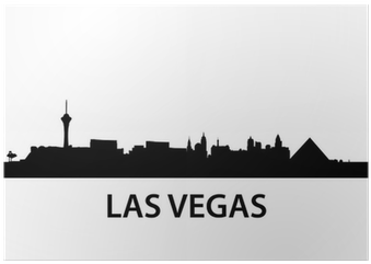 Las Vegas Skyline Black And White (400x400), Png Download