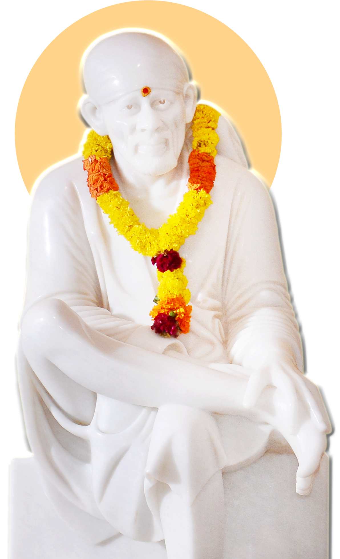 Bab - Shirdi Sai Baba Abhishekam (1213x1959), Png Download