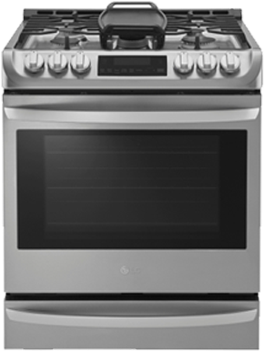 Gas Double Oven Range With Probake Convection®, Easyclean® - Gas Range (420x543), Png Download