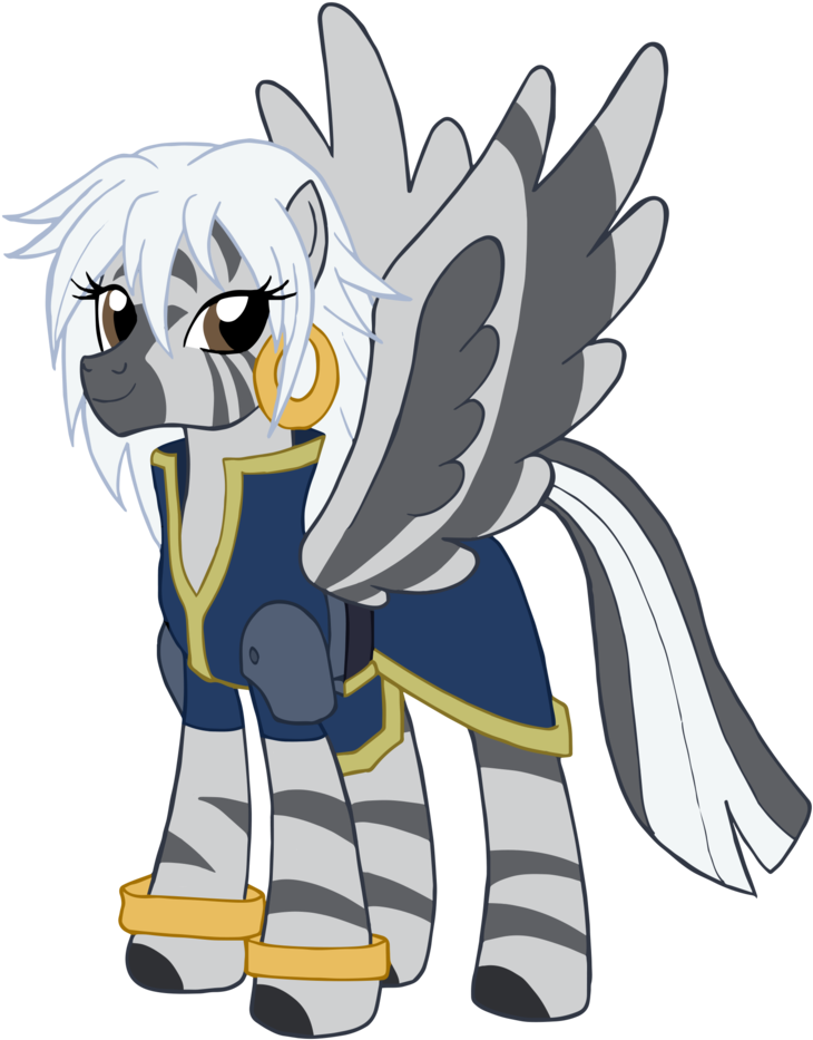 #1486147 - Artist - Edcom02, Artist - Jmkplover, Hybrid, - Pegasus Zebra Mlp (973x1024), Png Download