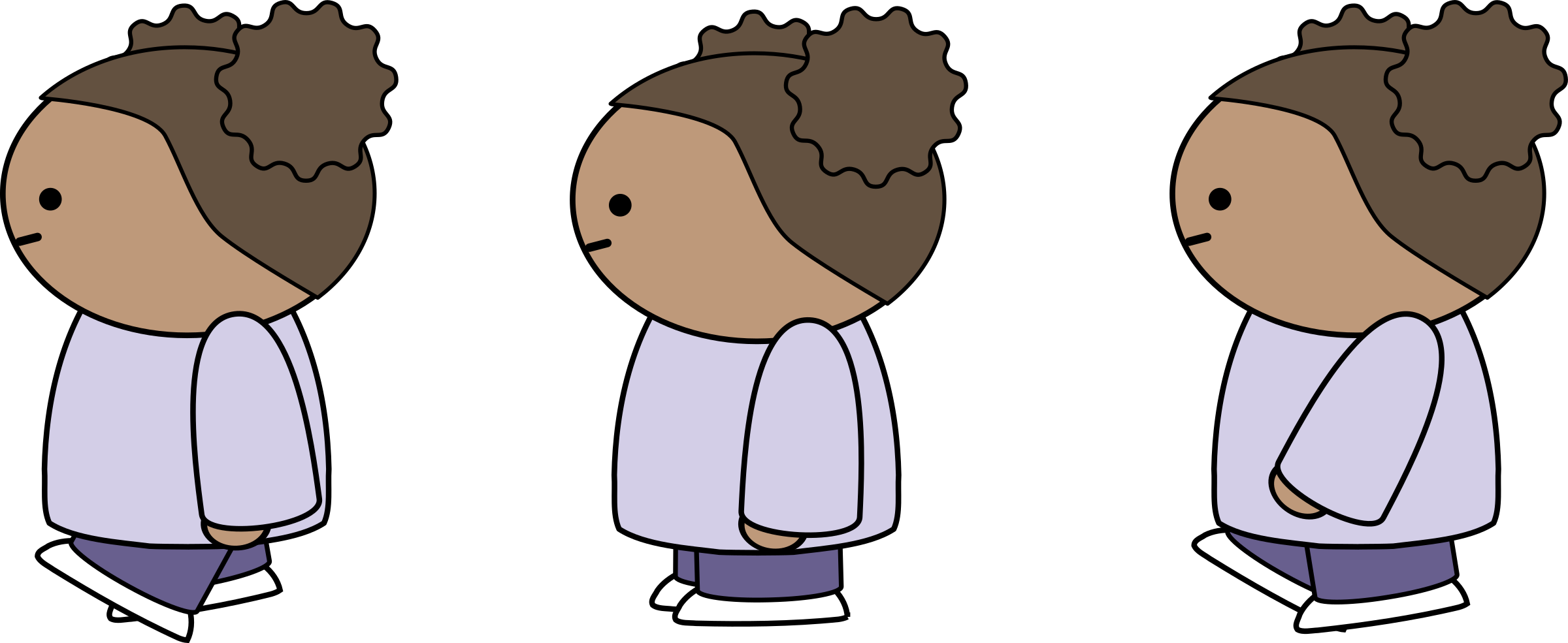 Big Image - Boy Walking Animation Png (2400x985), Png Download