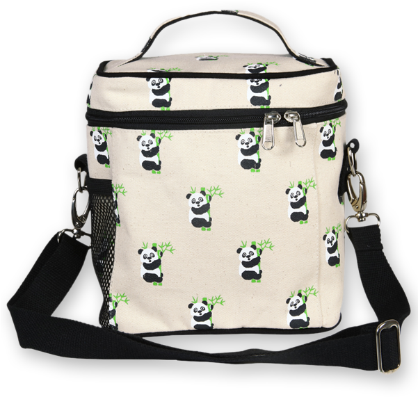 Ecoright Canvas Lunch Bag, Pandas - Bag (600x600), Png Download