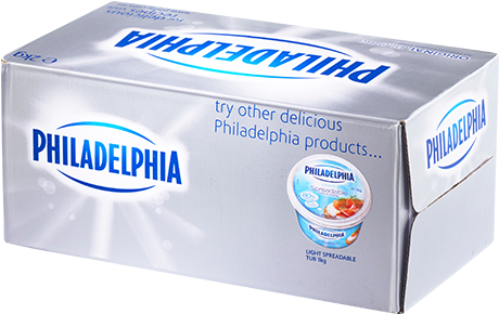 필라델피아 크림치즈 2kg - Philadelphia Cream Cheese Original Block 250g (580x580), Png Download