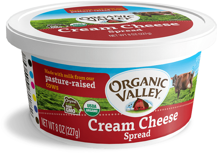 Cream Cheese, - Organic Valley Lowfat Small Curd Cottage Cheese - 1 (888x592), Png Download