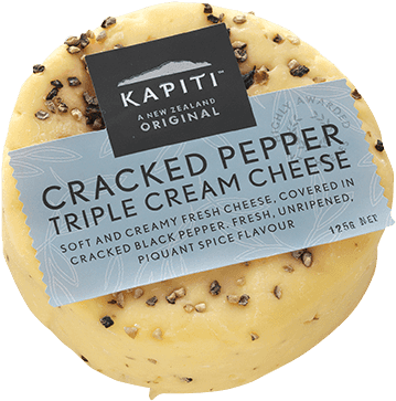 Kapiti Cracked Pepper Triple Cream Cheese (794x425), Png Download