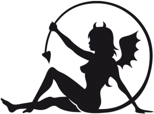 Vinilos Decorativos Mu - Devil Girl Vector (430x323), Png Download