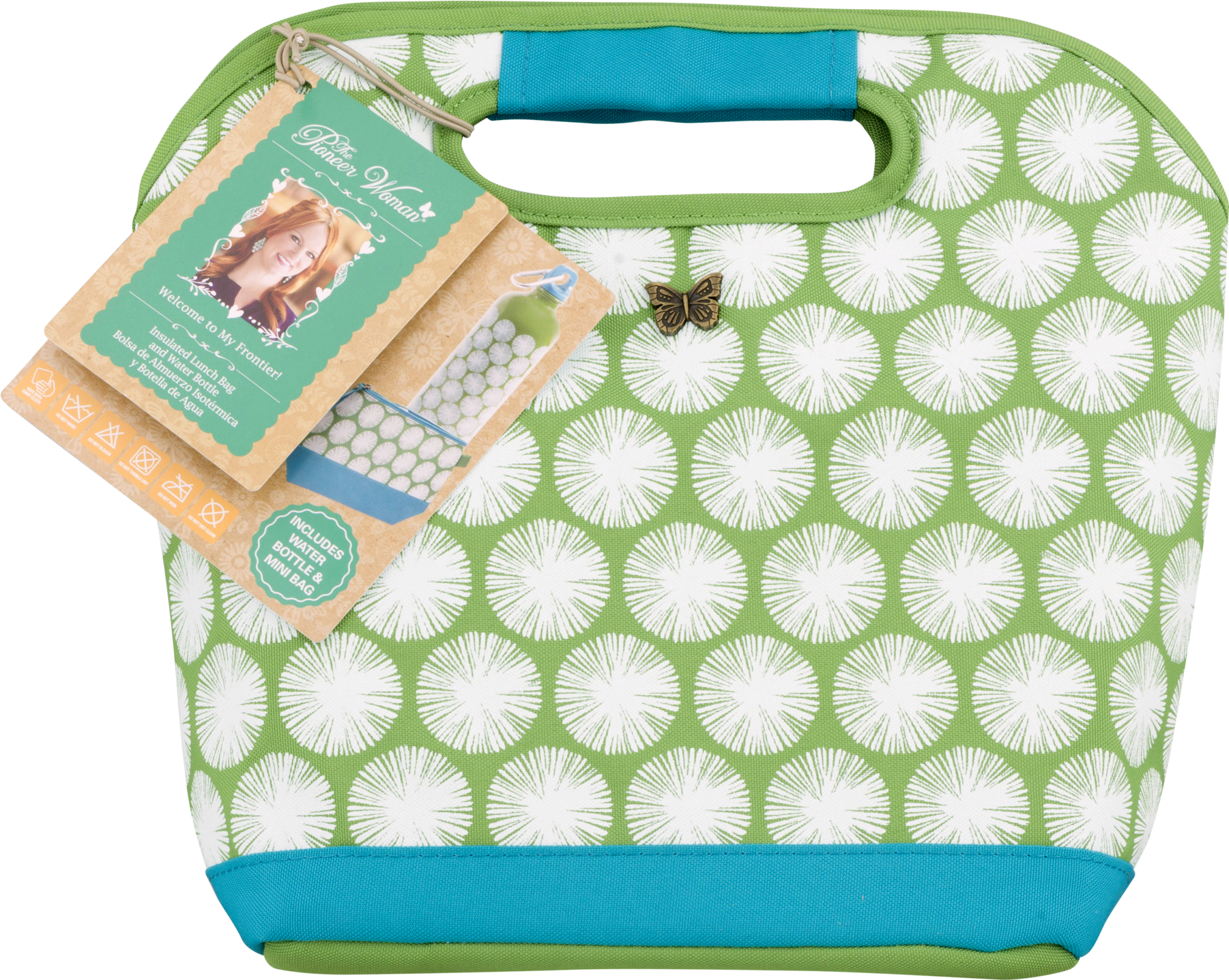 The Pioneer Woman Insulated Lunch Bag And Water Bottle, - Water (1800x1800), Png Download