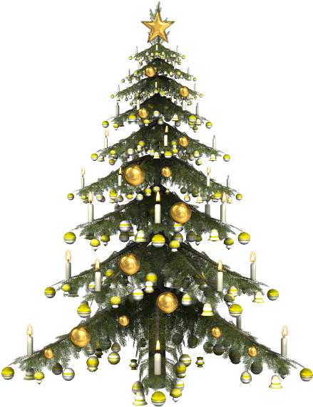 White Christmas Tree Png Download - Christmas Tree Transparent Bkgd Png (446x583), Png Download
