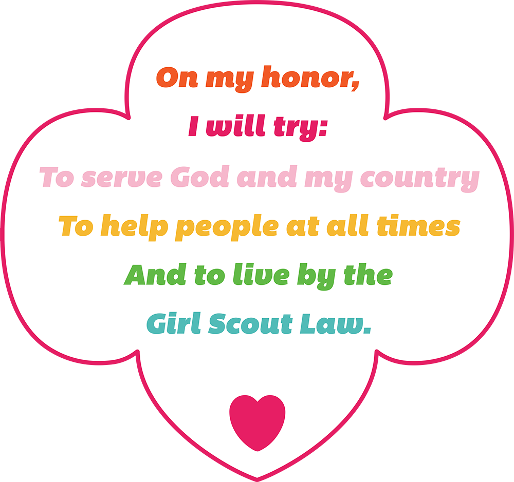 Iag Trefoil Law Png - Girl Scout Trefoil Name Tag Template (1000x939), Png Download