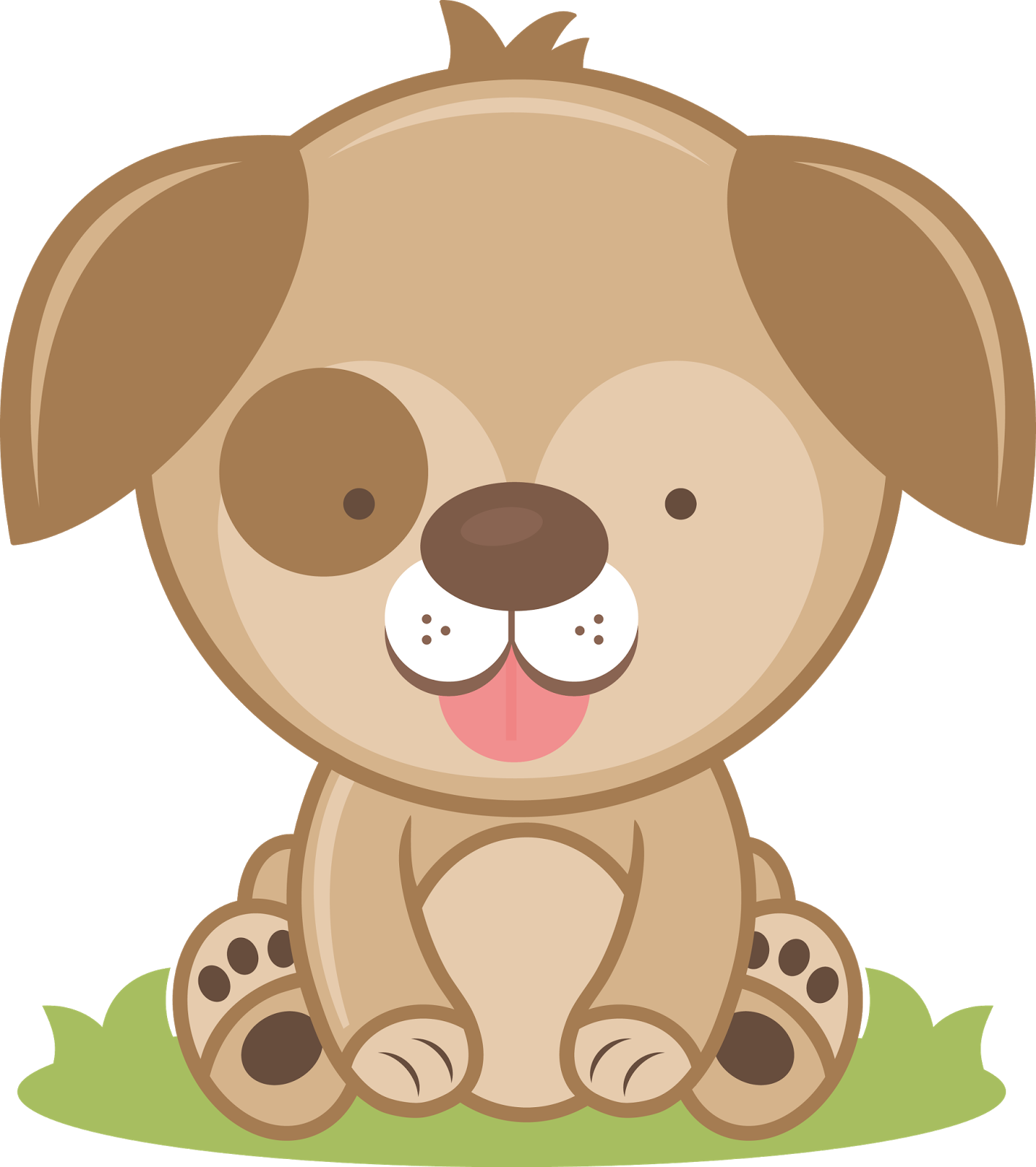 Clipart Png Transparent - Cute Dog Clipart Png (1420x1600), Png Download