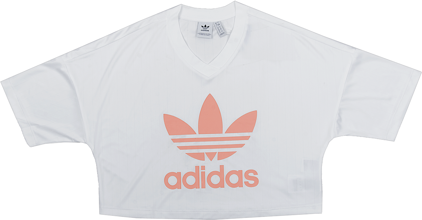 Trefoil T-shirt White/peach - Adidas Originals (2000x2000), Png Download