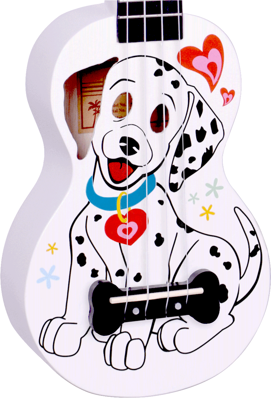 Mahalo Ukulele Dalmation Ma1dwt - Mahalo Soprano Ukulele Dalmatian White (898x1302), Png Download