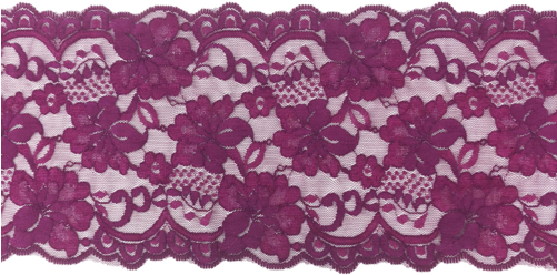 5 3/4" Plum Stretch Lace - Crochet (500x500), Png Download
