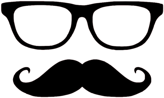 Photo - Glasses And Moustache (530x530), Png Download