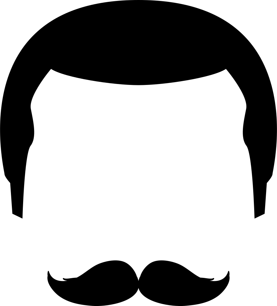 Moustache Clipart Svg - Moustache Icon (886x980), Png Download