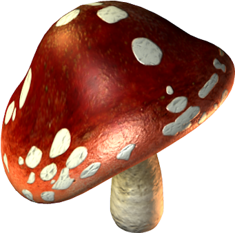 Mushroom2 - Red Toadstool Png (388x370), Png Download