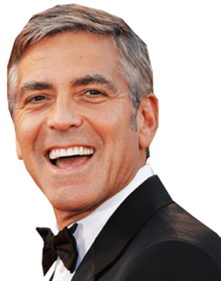 Georges Clooney Happy - George Clooney At 50 (400x400), Png Download