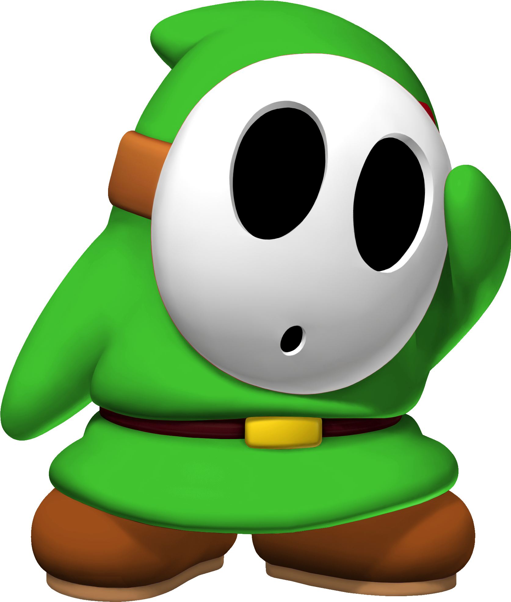 Acl Mk8 Green Shy Guy - Green Shy Guy Mario (1695x2012), Png Download