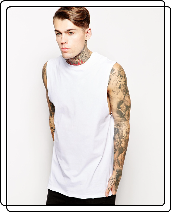 Burton White La Front And Back Print Vest - Kit 15 Camisetas Camisa Swag Oversized Longline Atacado (616x728), Png Download