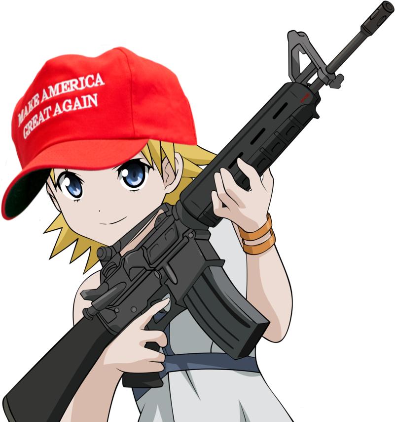 344kib, 900x862, - Anime Girls Holding Guns (900x862), Png Download