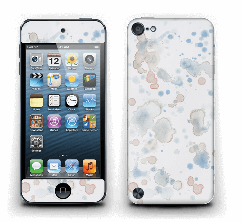 Lovely Watercolor Splash Skin For Your Laptop - Apple Ipod Touch 5th Gen 5g - Natural Black Red Tuff (800x736), Png Download