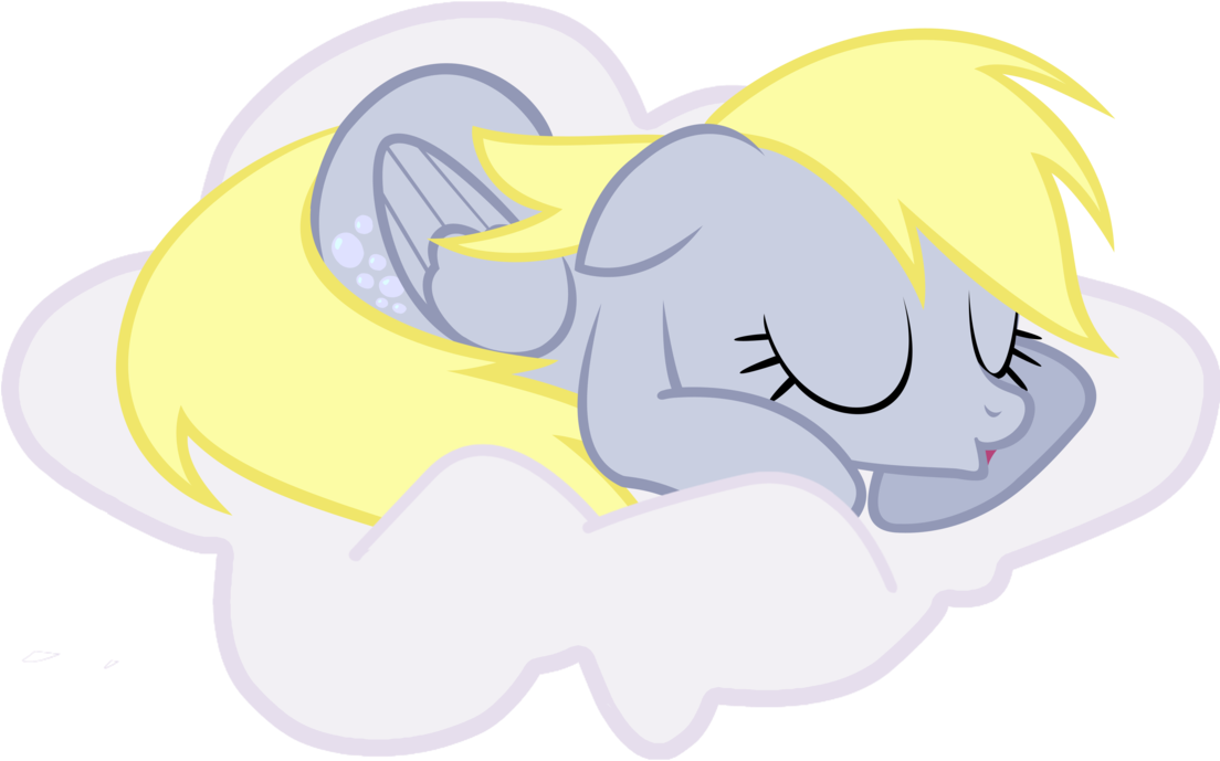 Derpy Sleeping In The Clouds - Derpy Hooves (1103x724), Png Download