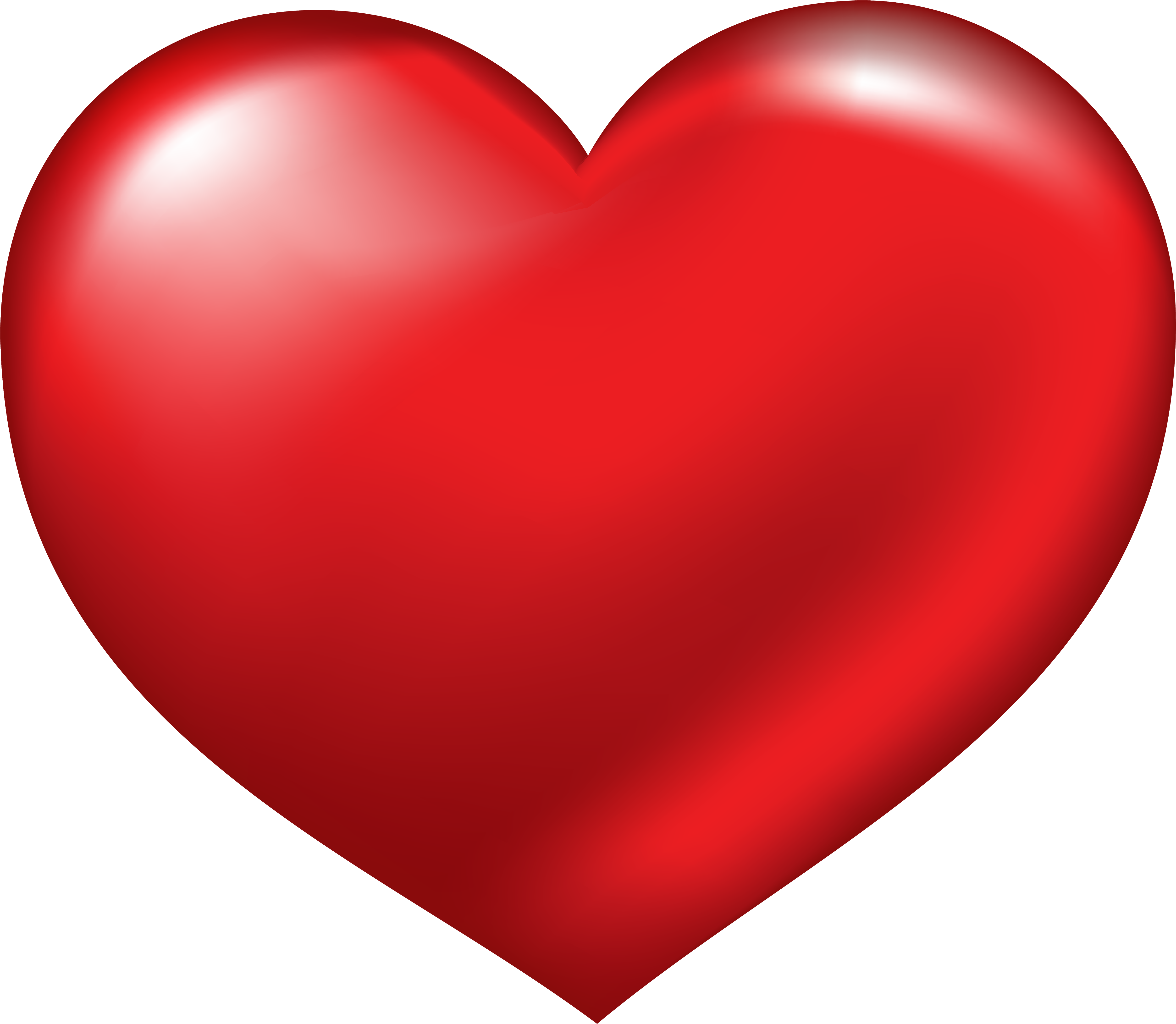 Red Heart Png Clipart - Coração Png (5000x4353), Png Download