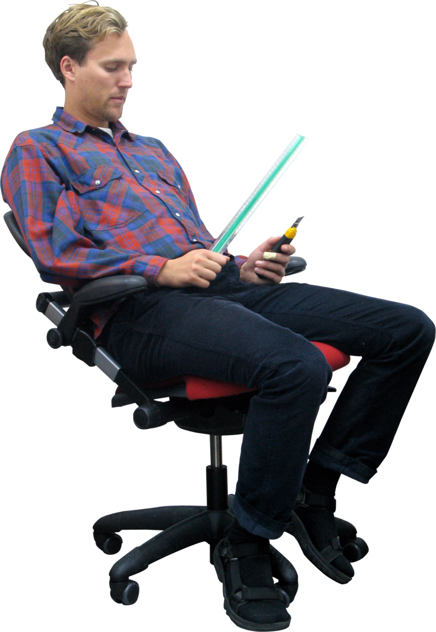 Person Sitting At Desk Png (883x1280), Png Download