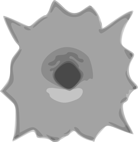 Bullet Hole Svg Clip Arts 582 X 595 Px (582x595), Png Download