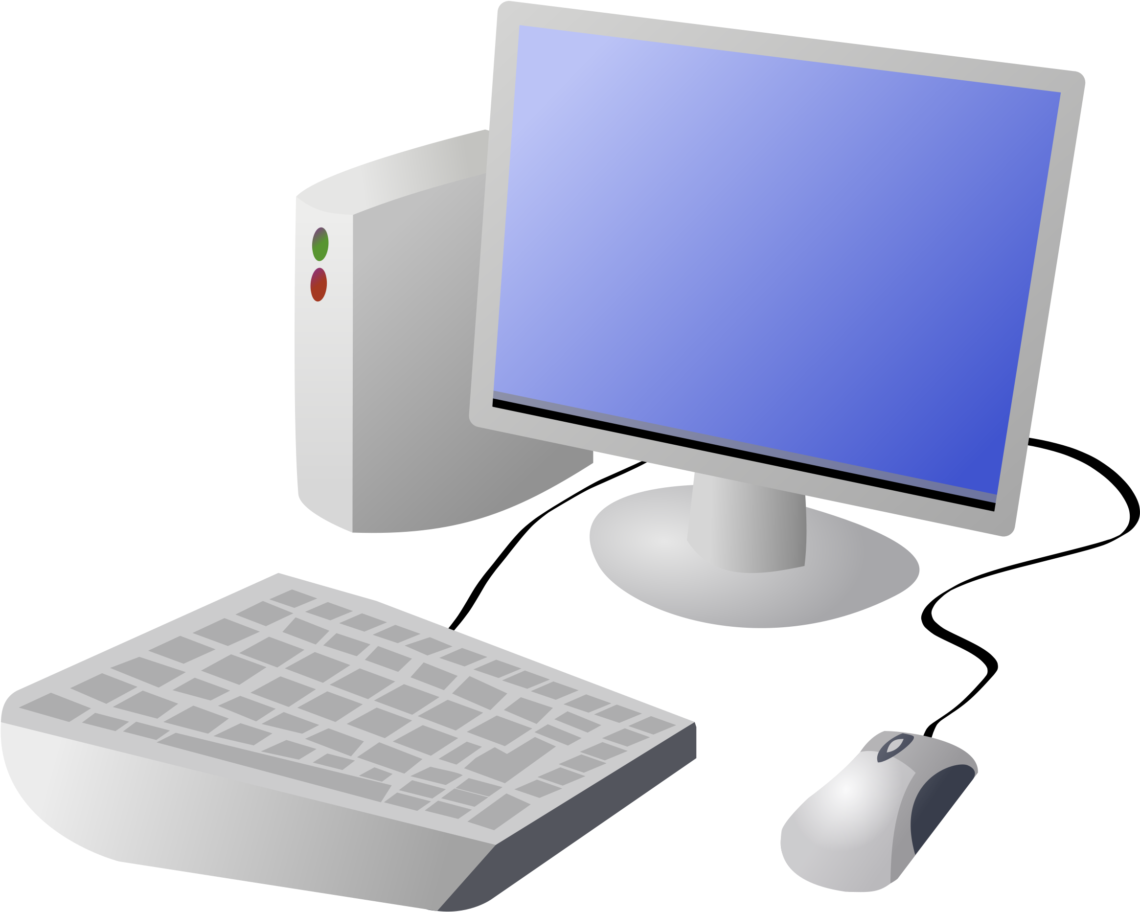 Cartoon Picture Of Computer - Transparent Background Computer Clipart (2400x1908), Png Download