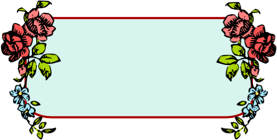 Rose Flower Border - Clip Art (613x313), Png Download