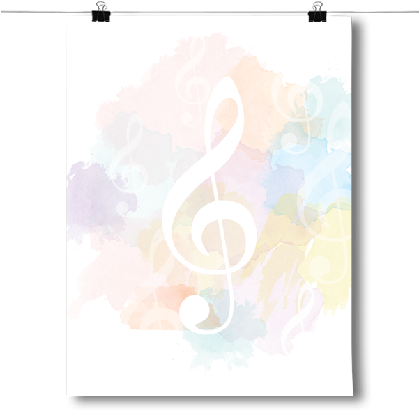 Treble Clef - Paper (600x600), Png Download