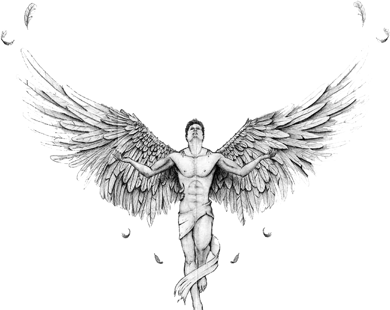 Wings Tattoos Clipart Transparent Background - Colorindo Tatoo (846x641), Png Download