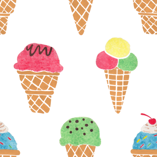 Watercolor Ice Cream (500x500), Png Download
