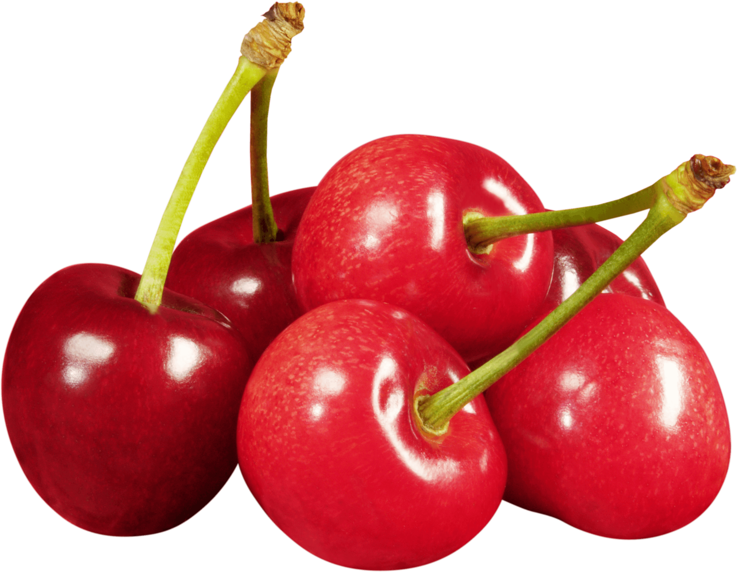Group Of Cherries - Cherries Transparent (2500x1942), Png Download