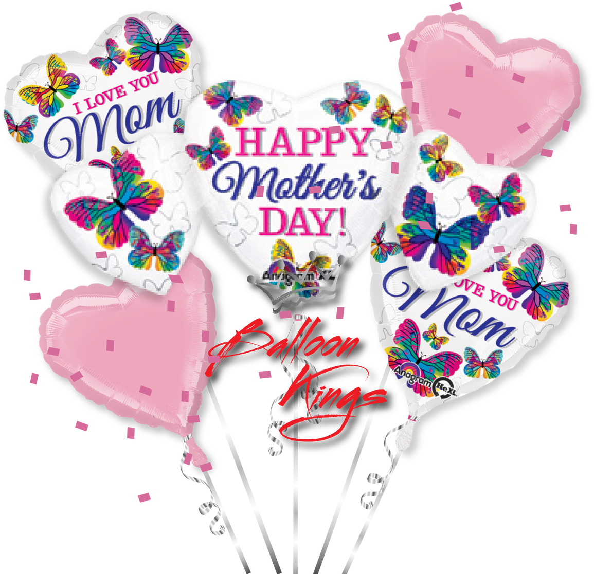 Happy Mothers Day Bouquet - Balloons Png Happy Mothers Day (1280x1280), Png Download