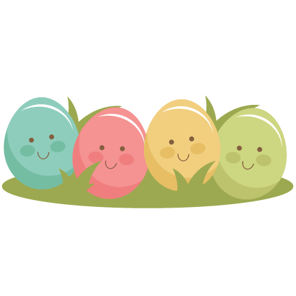 Easter Eggs Svg Cutting File Easter Svg Scrapbook Title - Cartoon (432x432), Png Download