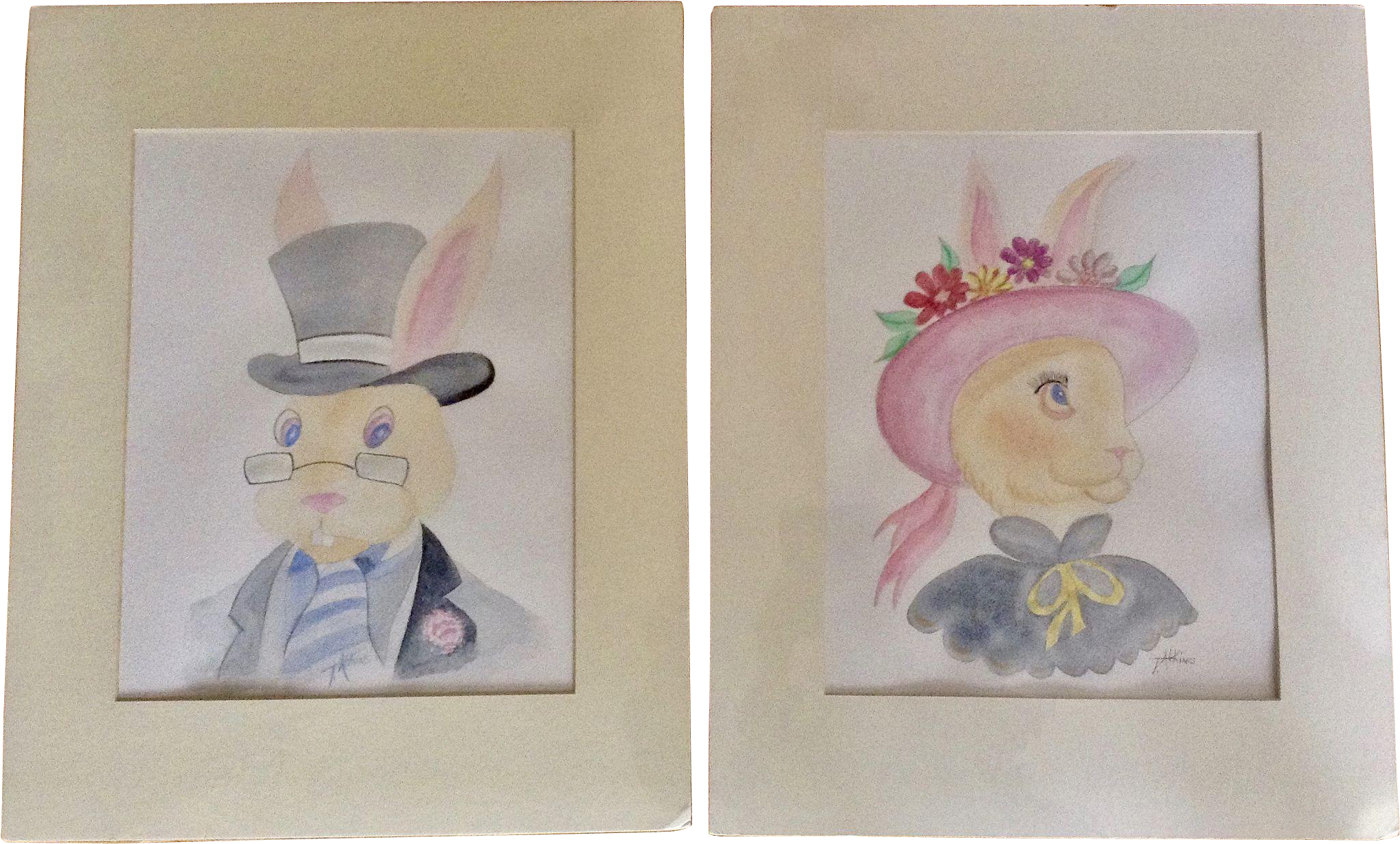 Teri Atkins Brown, Easter Bonnet Ii Watercolor Paintings - Watercolor Painting (2038x2038), Png Download