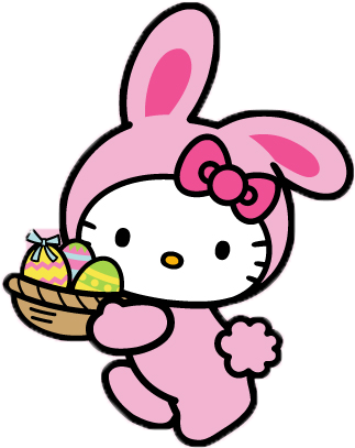Hellokitty Png Packs - Vinyl Skin Designs Hello Kitty Pink Easter Egg Bunny (600x600), Png Download