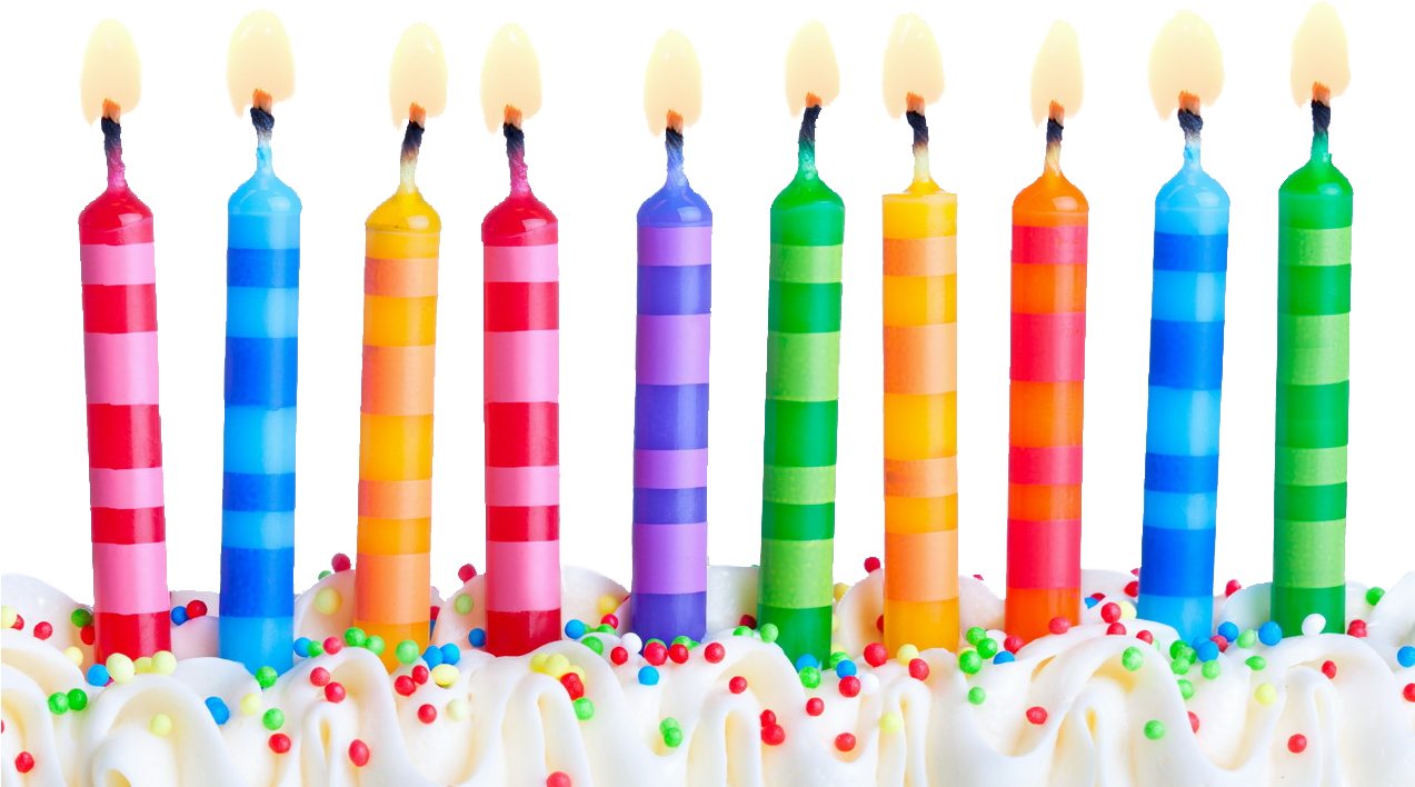 Candles Transparent Images Pluspng - Birthday Candles Png (1272x848), Png Download