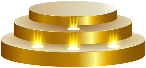 Gold Podium Stage Transparent Png Clip Art Image (600x279), Png Download