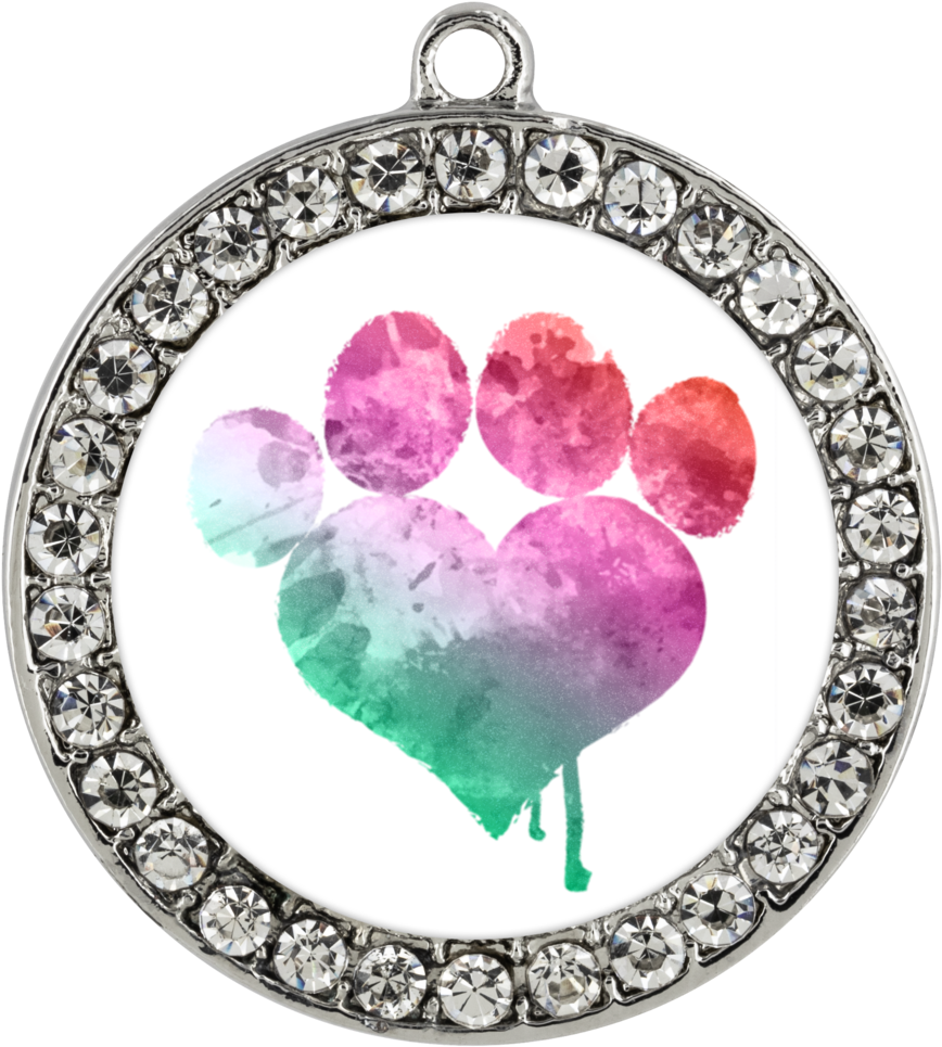 Love Dogs Watercolor Necklace - Necklace (1024x1024), Png Download